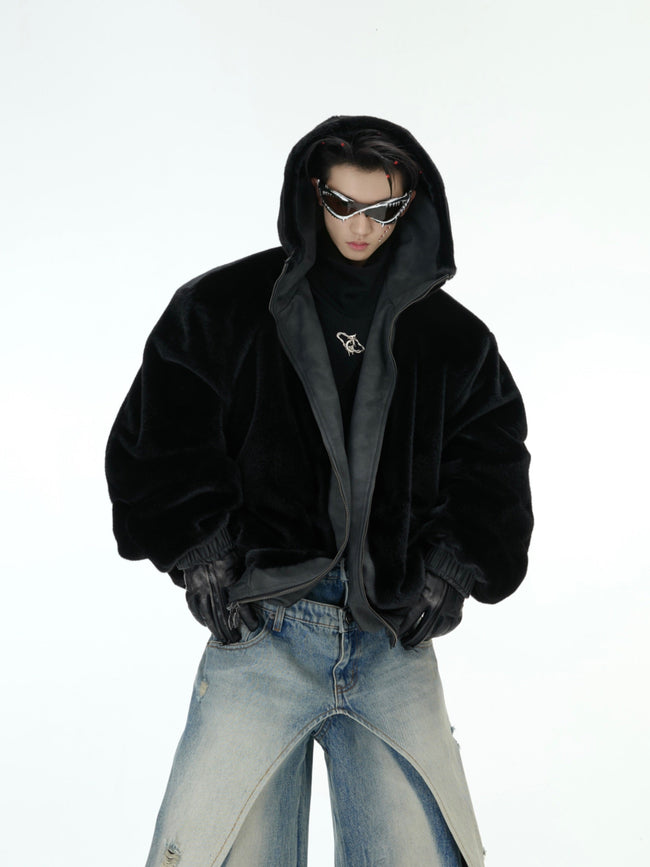 【25s Feb.】Deconstructed Distressed Reversible Hooded Cotton Jacket Main Image