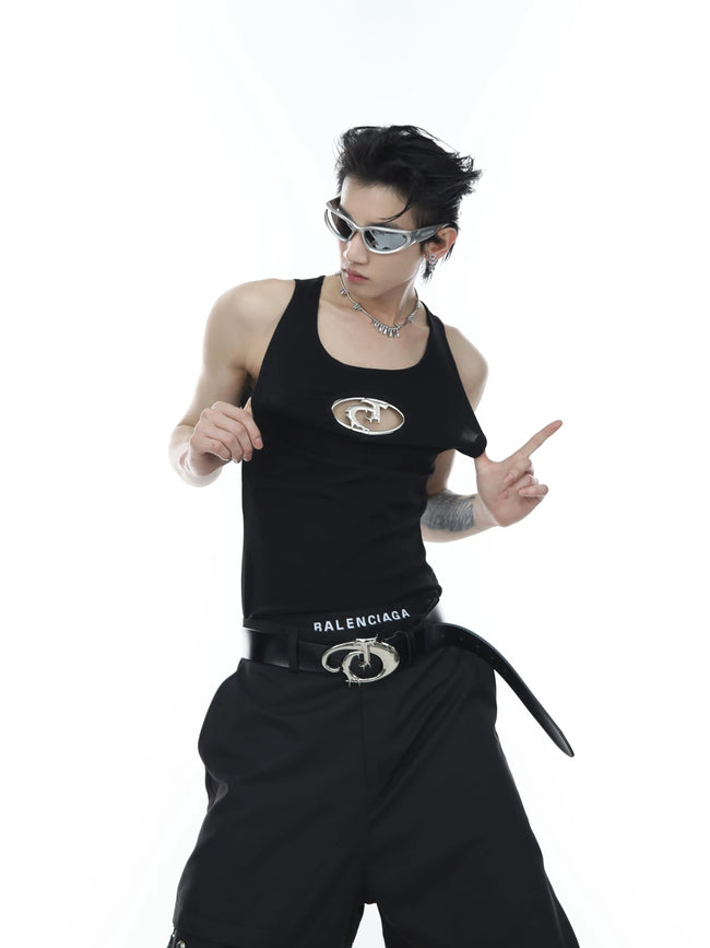 【23s May.】Cut-out Design Vest Hover Image