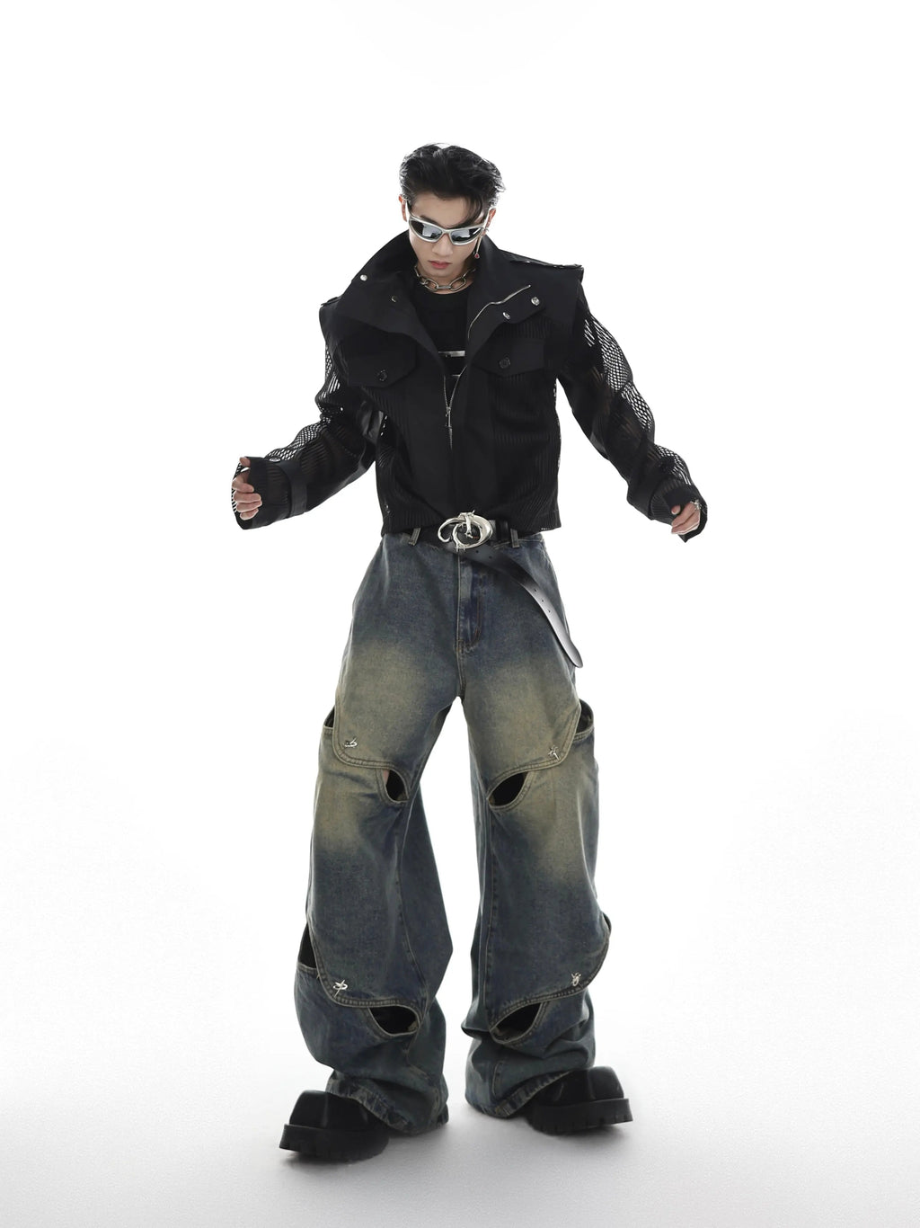 【25s Mar.】 Trendy Cutout Jeans