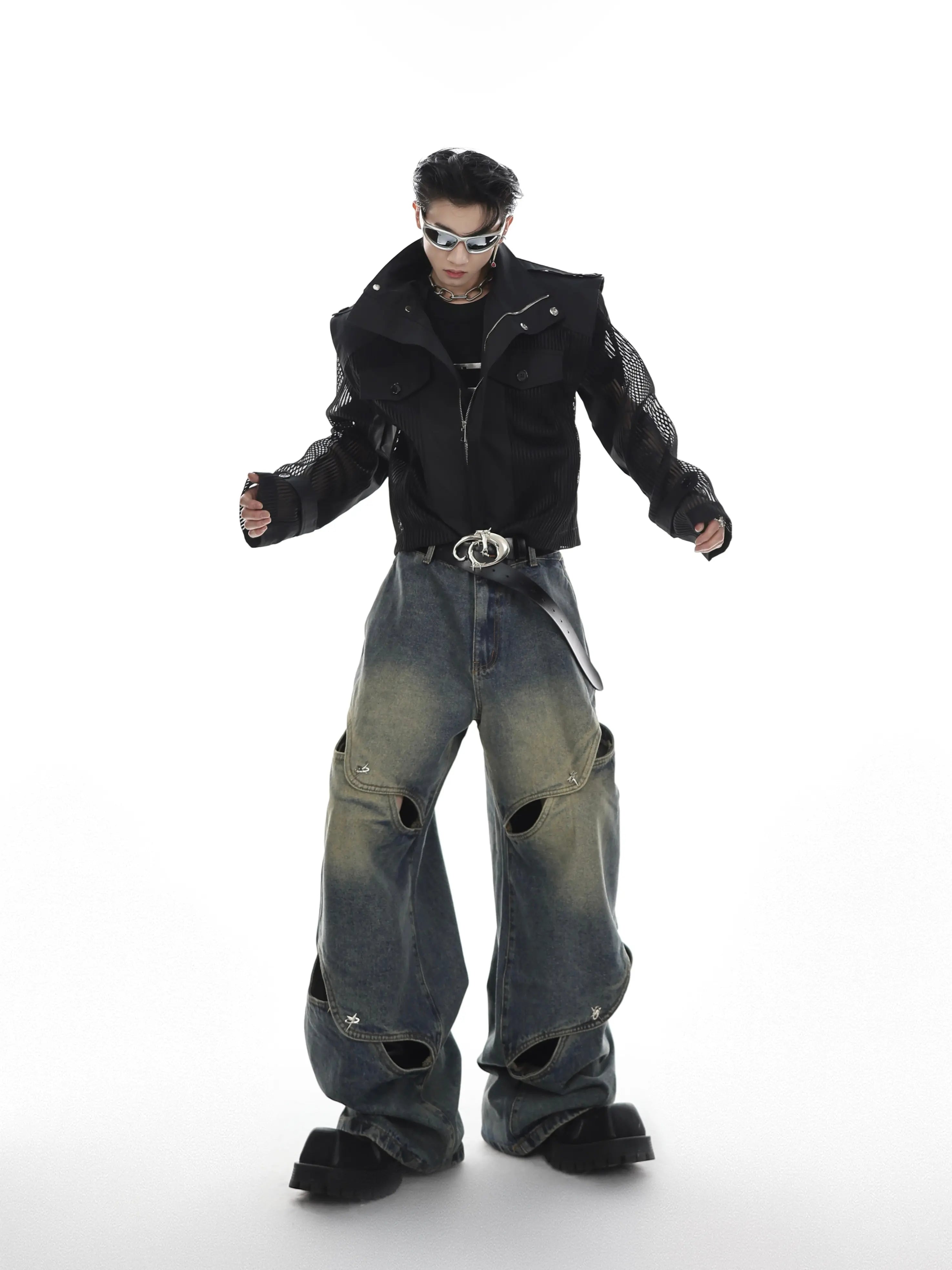 【25s Mar.】 Trendy Cutout Jeans