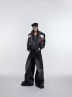 【25s Jul.】Washed Patchwork Contrasting Jeans