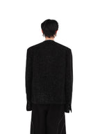 Collarless Suit Jacket