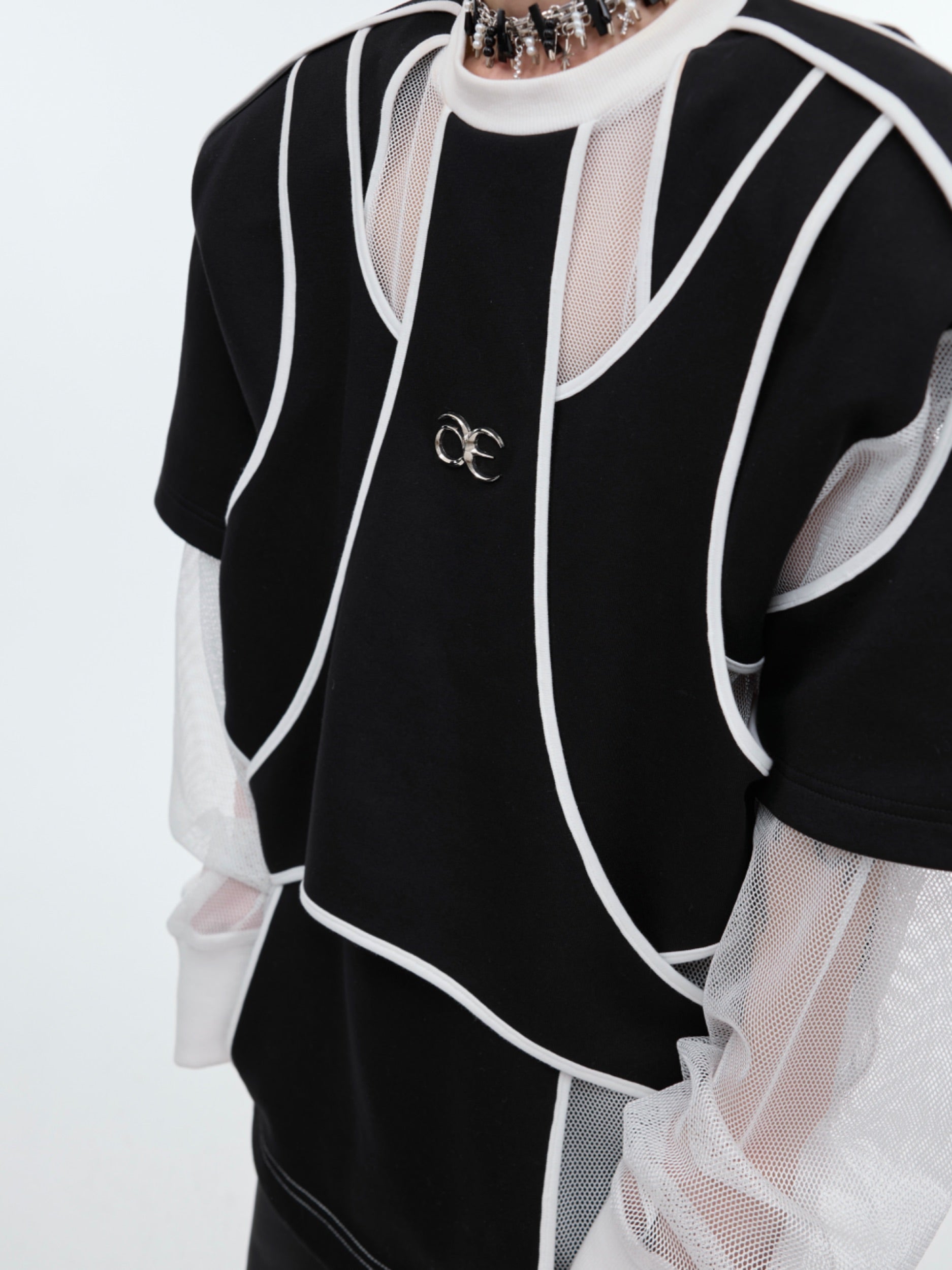 【24s Sep.】Mock Two-piece Crew Neck Sweatshirt