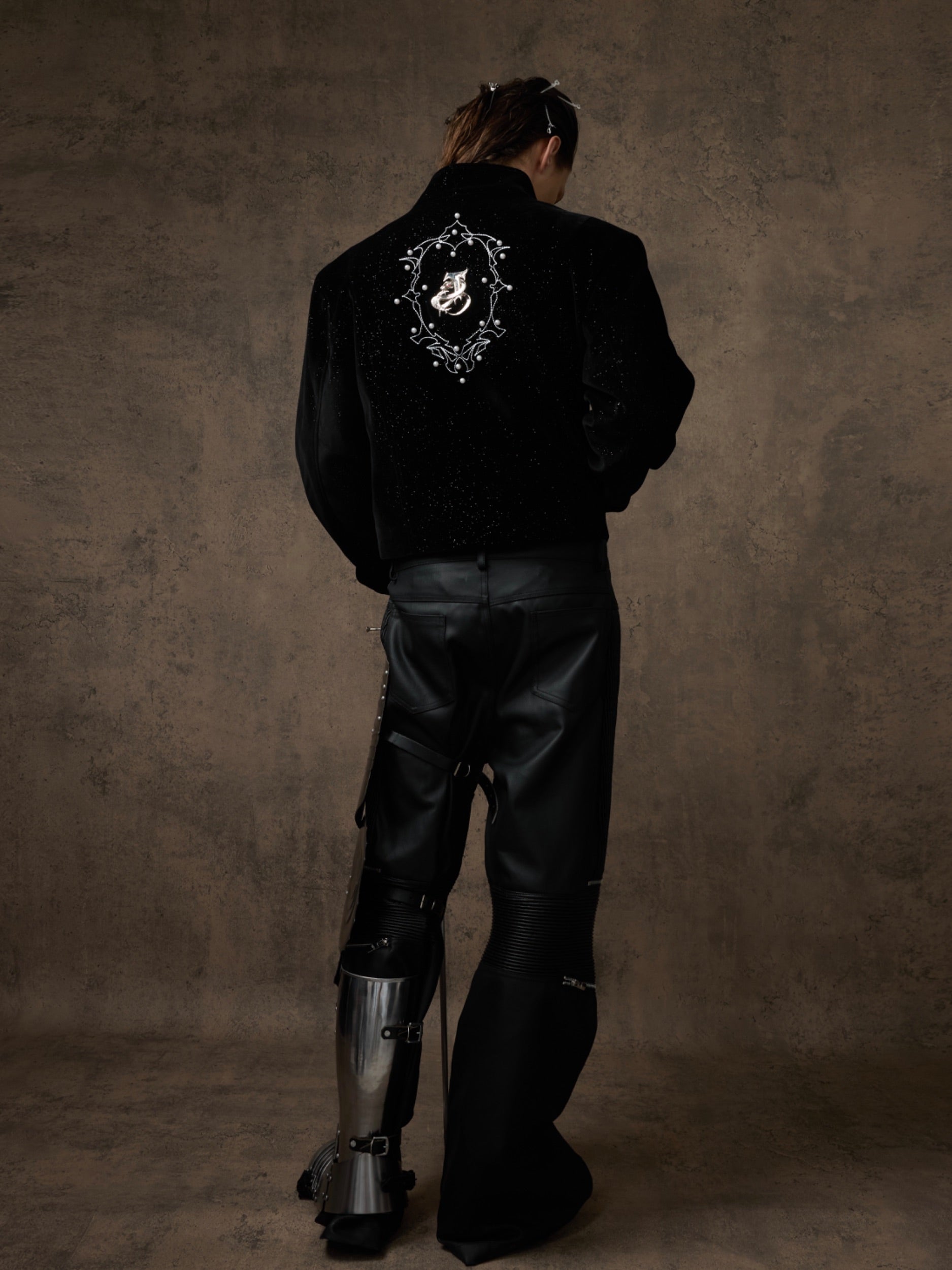 【25s Nov.】Glittery Metal Buttons Stand Collar Jacket