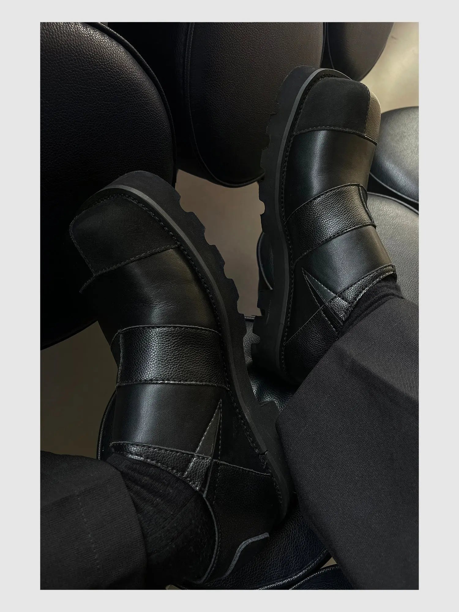 Stitching Square Toe Casual Shoes