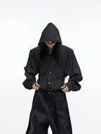 【23s September.】Shawl Hooded Long Streamer Shirt