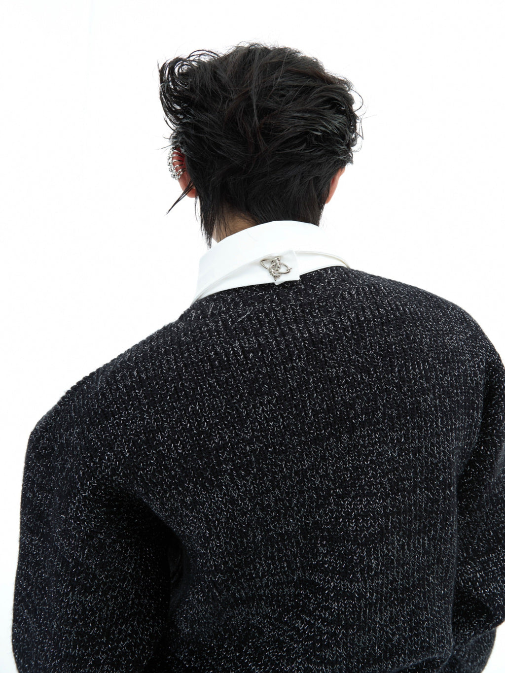 【25s Jan.】Shirt Mock Two Piece Stitching Sweater