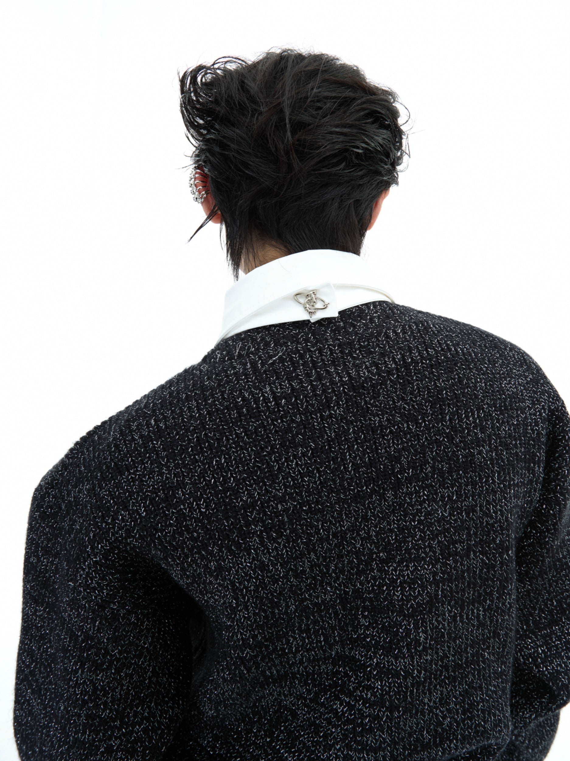 【25s Jan.】Shirt Mock Two Piece Stitching Sweater